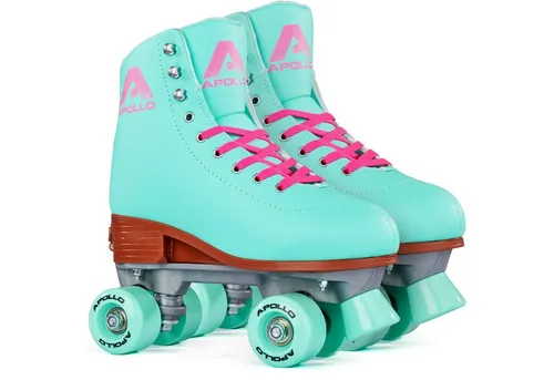 Apollo Rollschuhe Retro Discoroller - Inliner für Freizeit-Rollschuhlaufen, größenverstellbar von 39-42, ideal für Einsteiger und Fortgeschrittene, mit retro Design und ABEC 7 Kugellager.