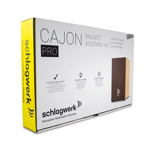 Schlagwerk CBA3SW Cajon Schnellbausatz - PRO Wenge - Percussion Cajon Schnellbausatz aus hochwertigem Wenge-Holz, ideal für kreative Musiker und einfach im Aufbau.