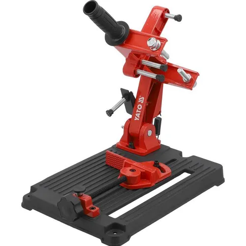Winkelschleifständer YATO für Winkelschleifer Ø 180/230 mm - Robuster Trennständer aus Stahlguss für präzise Schnitte mit einer maximalen Schnitttiefe von 60 mm. Ideal für Metall, Holz und Kunststoff, ermöglicht das Arbeiten in Winkeln von 0°-45°.