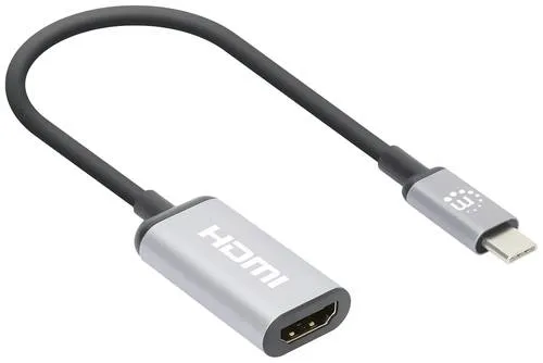 Manhattan USB 2.0 Adapter [1x USB-C Stecker - 1x HDMI-Buchse] 4K@60Hz USB-C to HDMI-Adapter 15 cm