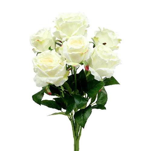 Künstlicher Rosenstrauß Weiß Creme 55cm für Hochzeit - Elegante Dekoration für jeden Anlass! Unser künstlicher Rosenstrauß in Weiß und Creme bringt stilvolle Akzente in Ihre Räume. Ideal für Hochzeiten, Taufen oder als Geschenk – pflegeleicht und langlebig.
