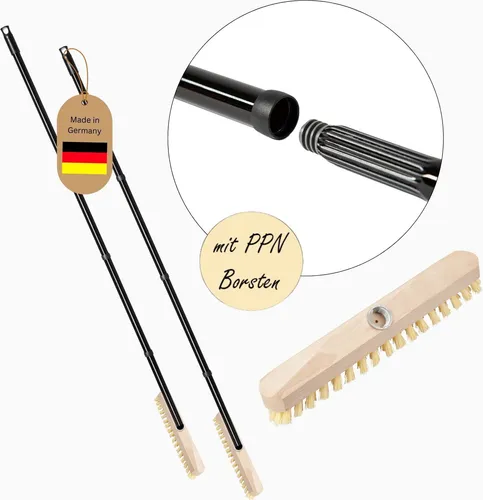 Novaliv 2x Wischer aus Holz mit Gewinde in braun von Novaliv