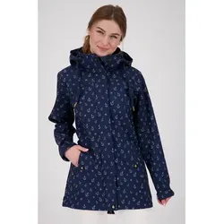 Ankerglut Damen Softshelljacke #ankerglutschein, Navy, 44 - Maritimer Funktionsjacke mit wärmendem Fleecefutter, atmungsaktiv und wasserabweisend. Ideal für aktive Frauen, die Wert auf Stil und Funktionalität legen.