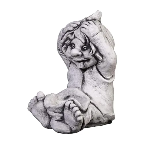Gartendekoparadies Gnom mit Säckchen - Steinfigur Wichtel, 30 cm, frostsicher - Dekorative Steinfigur Wichtel in Grau, 30 cm hoch und 10 kg schwer. Ideal für die Gestaltung Ihres Gartens oder als Geschenk. Handgefertigt aus frostsicherem Material, sorgt für einen besonderen Akzent im Außenbereich.