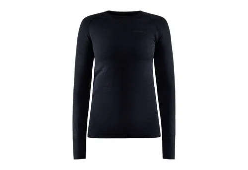 Craft Women's Core Dry Active Comfort L/S - Kunstfaserunterwäsche Gr XS schwarz - Funktionsunterwäsche für Wintersport, wärmend und elastisch; ideal für Ski; Farbe: Schwarz, Gr: XS; Hochwertige Materialien für optimalen Tragekomfort.