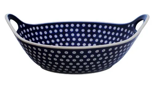 Bunzlauer Keramik Schale mit zwei Henkeln Ø 33,4 cm im Dekor 42