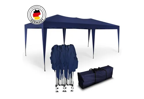 Kronenburg Partyzelt 3x6m wasserdicht - Gartenpavillon, Faltpavillon stabil, UV-Schutz 50+, mit 0 Seitenteilen
