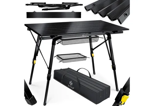 KESSER® Campingtisch faltbar mit Aluminiumrahmen in schwarz von Kesser