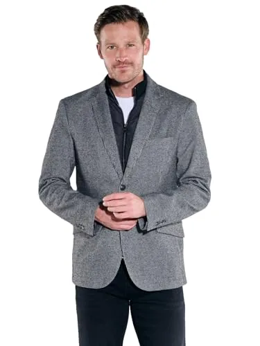 Engbers Freizeit-Sakko Regular in Grau - Elegantes Freizeit-Sakko aus hochwertiger Materialmischung für optimalen Tragekomfort, ideal für lässige Anlässe und das ganze Jahr über.