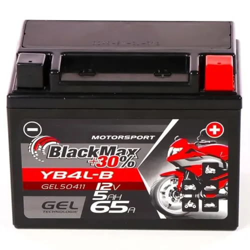 BlackMax YB4L-B GEL Rollerbatterie 12V 5Ah