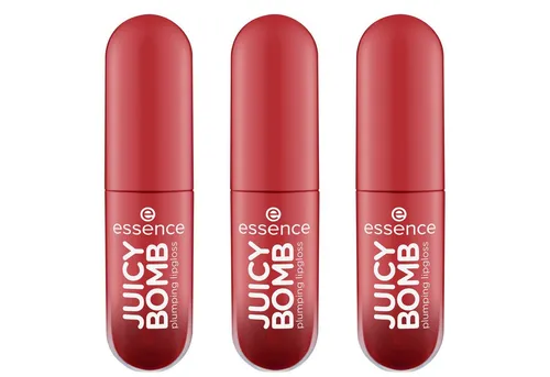 Essence Lipgloss JUICY BOMB PLUMING LIPGLOSS, 3-tlg., für ein unwiderstehlich glänzendes Finish