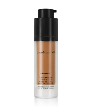 bareMinerals Teint ORIGINAL Liquid Foundation 30 ml Golden Deep - Hochentwickelte flüssige Foundation für ein makelloses Finish. Ihre luftige Textur minimiert Unregelmäßigkeiten und passt sich perfekt Ihrem Hautton an. Ideal für jeden Tag, für ein natürlich strahlendes Hautbild.
