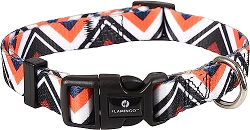 Halsband Stian Weiss/SCHWARZ/ORANGE S 30-45CM 15MM