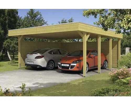Doppelcarport SKAN HOLZ Friesland mit Seiten- und Rückwand von SKAN HOLZ
