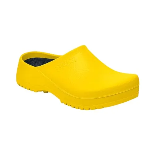BIRKENSTOCK Super Birki Fusion Clog Yellow Größe 35 - Clogs & Pantoletten für Herren, mit waschbarem, anatomisch geformtem Kork-Latex-Fußbett und öl- sowie fettbeständiger Sohle – perfekt für den Arbeitsalltag!