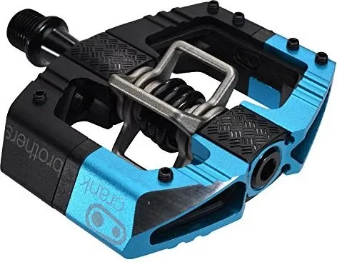 Crankbrothers Mallet Enduro 2017 Pedal, Blau/Schwarz - Fahrradpedale mit robustem Aluminium-Korpus und stabiler Chromoly-Achse, ideal für anspruchsvolle Enduro-Fahrten.