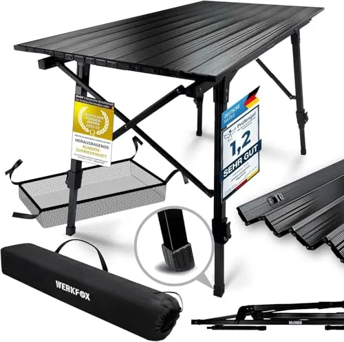 Werkfox Camping-Tisch in schwarz von Werkfox