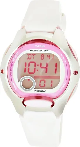 Casio Collection LW-200-7AVEF - Rosa Damenuhr - Digitale Damenuhr mit Quarzwerk, Dualzeitfunktion und 10 Jahren Batterielebensdauer. Ideal für Allergiker dank antiallergischem Material und wasserfest bis 5 BAR.