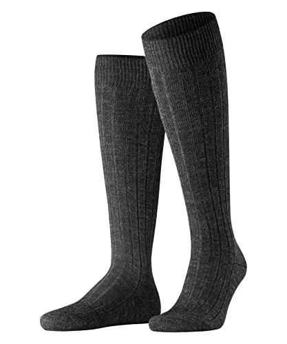 FALKE Herren Kniestrümpfe Teppich Im Schuh M Kh Wolle lang einfarbig - Hochwertige knielange Herrenstrümpfe aus weicher Wolle, ideal für kalte Tage; blickdicht und elastisch, perfekt für Anzug oder Freizeit.