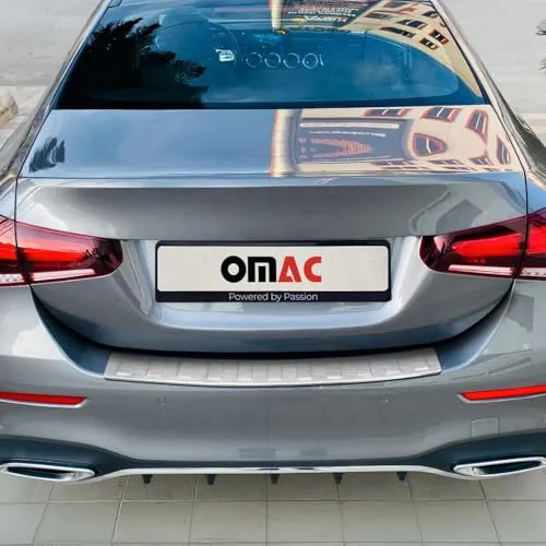 OMAC Ladekantenschutz für Mercedes A Klasse W177 2018-2025 - Abdeckblenden für optimalen Schutz vor Kratzern und Stößen, gefertigt aus rostfreiem Edelstahl für hohe Haltbarkeit und einfache Montage ohne Bohren.