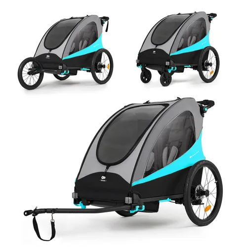 Kinderkraft NAVA 3in1 – Multifunktionaler Fahrradanhänger, Jogger & Buggy