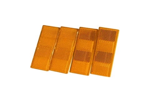 Rückstrahler-Set in orange, 4-teilig für Pkw-Anhänger