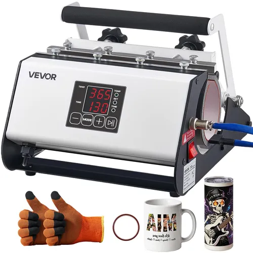 VEVOR Tassenpresse Becherpresse max. 887ml Weiß-Schwarz von Vevor