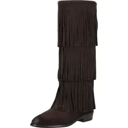 Bikerboots STEVE MADDEN Veloursleder Stiefel für Damen, Gr. 39, braun - Stilvolle Cowboystiefel aus hochwertigem Veloursleder, ideal für jeden Anlass. Der bequeme Blockabsatz bietet ganztägigen Tragekomfort und verleiht Ihrem Outfit einen zeitlosen Charme.