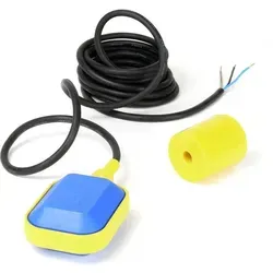 Wiltec Schwimmerschalter Für Pumpen, 230vac 16a, Pegelschalter Für Tauchpumpen, Wechsler Mit 5 M Kabel