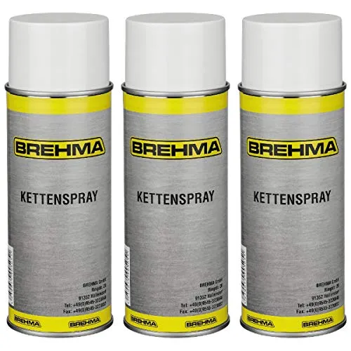 3x Kettenspray Kettenfett 400 ml für O-Ring-Ketten geeignet transparent