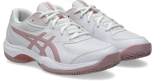ASICS Kinder Tennisoutdoorschuhe GEL-GAME GS CLAY/OC - Bequeme und strapazierfähige Tennisoutdoorschuhe für Kinder ab der 5. Klasse. Ideal für regelmäßige Einsätze, mit stabilisierender TRUSSTIC™ Technologie und flexibler Außensohle.