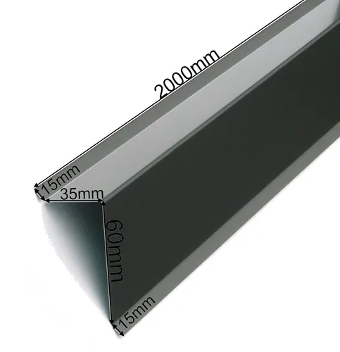 Ortgangblech Ortblech 50 x 75mm Alu in Anthrazit Grau RAL 7016 für Laube Carport