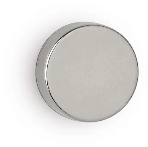 MAUL Magnet Neodym-Scheibenmagnet 5x15mm 4500g hellsilber VE=10 Stück (10 Stück)