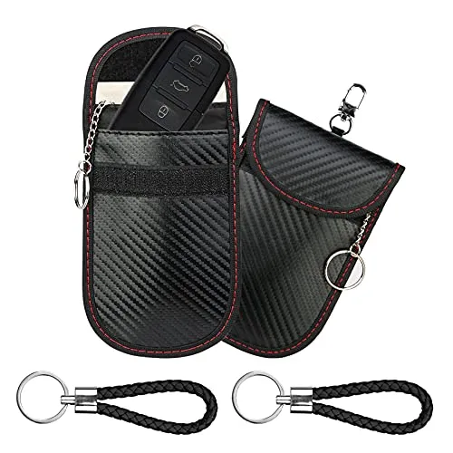 STK Keyless Go Schutz Autoschlüssel Schlüsseltasche, RFID Blocker Autoschlüssel Signal Blocker Tasche, Funkschlüssel Abschirmung Diebstahlschutz Tasche für Keyless Schlüssel 2