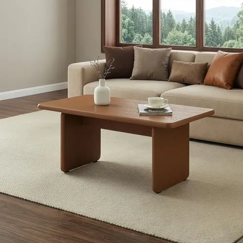 [en.casa] Couchtisch Gäljami – Moderner Wohnzimmertisch in Walnussoptik