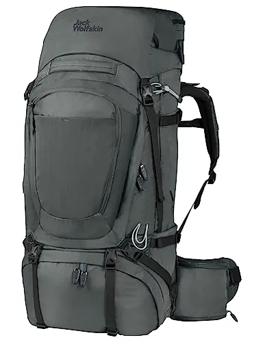 Jack Wolfskin Damen Denali 65+10 Rucksack - Robuster Trekkingrucksack für lange Touren, speziell für Frauen entwickelt. Mit höhenverstellbarem Tragesystem und zwei Zugriffsoptionen auf das Hauptfach.