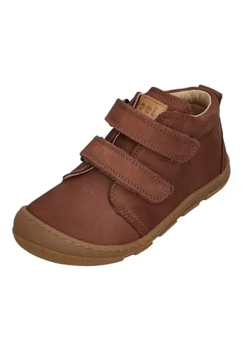 KOEL Mid Top Barfußschuhe *Kari Extra Wide Klett aus Hydro Leder Farbwahl 15W002.121 (Chocolate, EU Schuhgrößensystem, Kleinkind, Numerisch, Breit, 24)