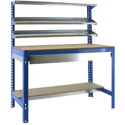 PROREGAL Werkbank Buffalo mit Frontablage und Schubfach - 600kg Traglast - Werkbank mit hoher Stabilität und 600kg Traglast, ideal für Werkstätten. Schneller Aufbau in unter 20 Minuten und 5 Jahre Garantie, gefertigt in der EU.