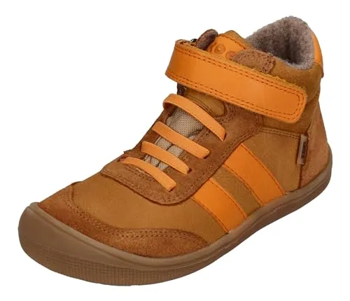 KOEL gefütterte Barefoot Kinderschuhe Daniel TEX - Cognac, Größe: 20 EU - Sneaker für Jungen mit warmem Futter, ideal für kalte Tage und gesundes Laufen.