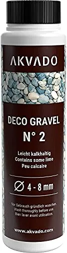 Akvado Naturkies Dekokies Aquarienkies Bodengrund für Aquarien Aquarium Deko Kies N°2 4-8 mm
