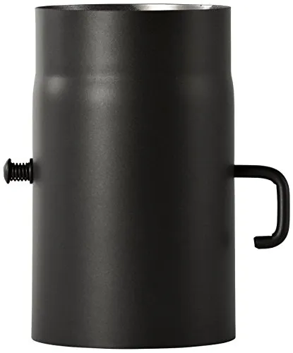 Rauchrohr mit Sperrer 0,25m ø 130 schwarz