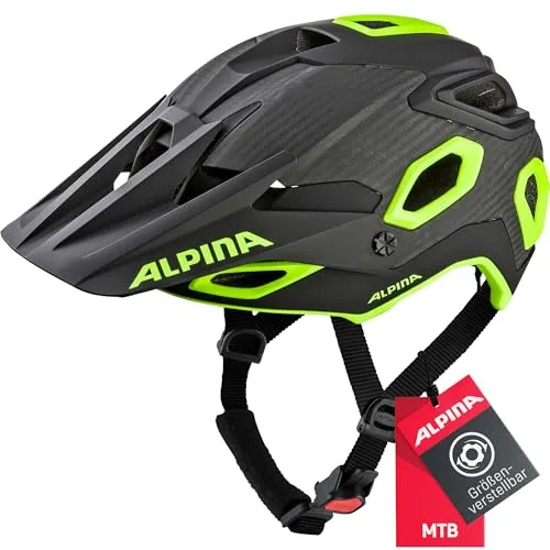 Alpina ROOTAGE - Extrem Robuster Enduro & Trail Fahrradhelm - Fahrradhelme mit Carbonfaser-Verstärkung für maximalen Schutz und optimalen Komfort. Kühlende Polster sorgen für ein angenehmes Tragegefühl beim Fahren.