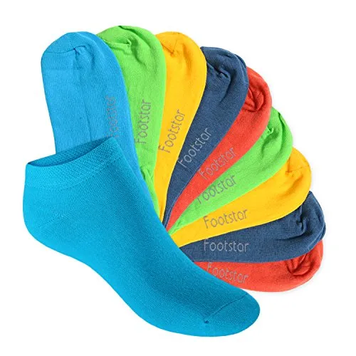 Footstar Kinder Sneaker Socken (10 Paar) - Sneak it! - Trendfarben 31-34