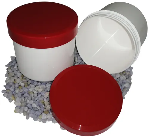 Salbendosen Salbendose Kunststoffdosen Cremedosen Kruken 75g 90ml Deckel rot 50