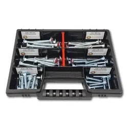 Flachkopfschrauben Sortiment M5-M6 // 30mm-50mm 60 tlg. Schraubenbox
