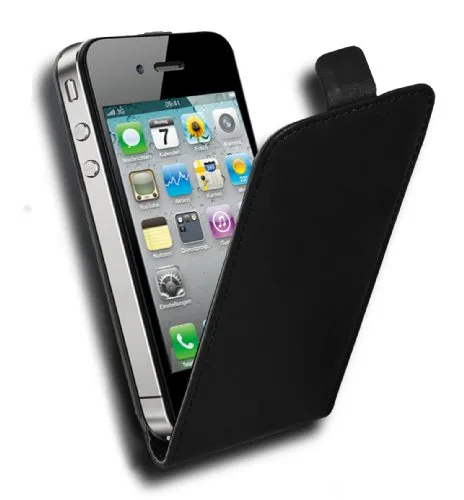 Produktbild Cadorabo Hülle für Apple iPhone 4 / iPhone 4S in KAVIAR SCHWARZ