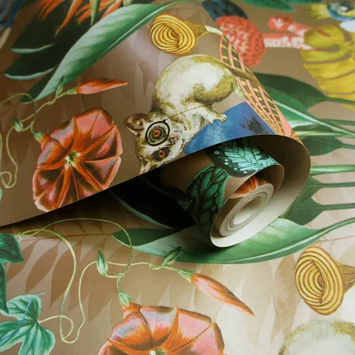 Holden Wunderland Gold 91191 Tapete Tropische Laub Exotisch Metallisch