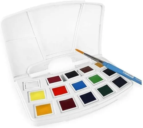 Talens Art Creation Water Colour Pocketbox mit 15 Aquarellfarben + Pinsel