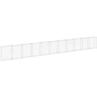 vidaXL Gabionenwand 900x30x100 cm aus verzinktem Stahl - Robuste Gabionenwand für Garten- und Landschaftsgestaltung, wetterbeständig, langlebig und stabil. Ideal für Stützmauern, inklusive Abdeckungen für sichere Füllung.