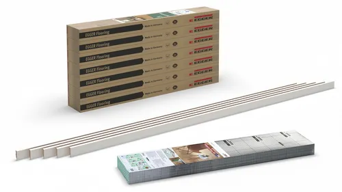 EGGER Laminat Set 8mm NL2139 Florenz Eiche 8mm - 14m² (7 Pakete Fußboden), inkl. 5 Sockelleisten (12m) und Trittschalldämmung
